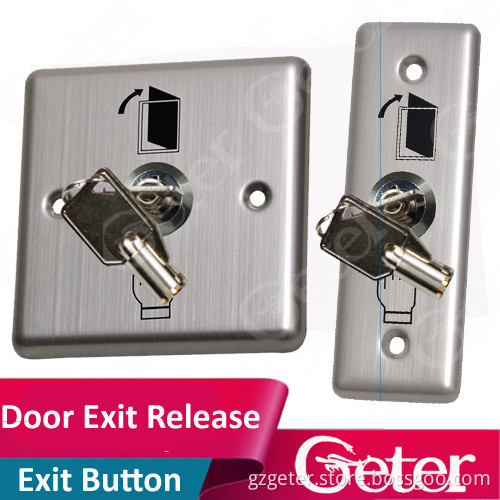 metal door exit button with key